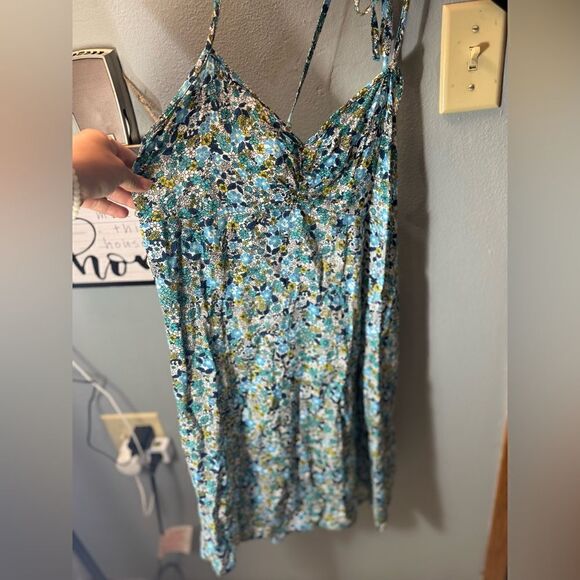 Wild Fable Woven Sleeveless Fit & Flare Dress Blue Floral Size NWT Size M or XL - Picture 16 of 16